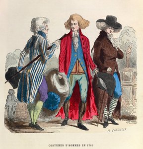Costumes masculins en 1787 - Collection privée - Anonymous Anonymous