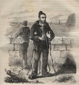 Militaires condamnés au bagne de Toulon au XIXe siècle. Gravure dans "Histoire des bagnes depuis leur création à nos jours" (1877) par Pierre Zaccone (1817-1895). Collection privée. - Anonymous Anonymous