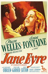 Affiche du film « Jane Eyre » écrit par Charlotte Brontë et réalisé par Robert Stevenson en 1944 avec les acteurs Orson Welles dans le rôle d