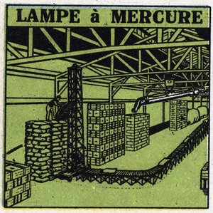 Nouvelles propriétés du gaz : lampe à mercure. Illustration anonyme de 1925. Collection privée. - Anonymous Anonymous