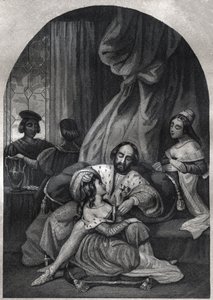 Paul III (pape de 1534 à 1549) et sa famille - Gravure de 1842 dans « Histoire des papes : crimes, meurtres, empoisonnements, parricides, adultères, incestes... » par Maurice Lachatre. Collection privée - Anonymous Anonymous