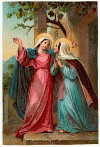 Image pieuse : La Visitation de Marie à Élisabeth