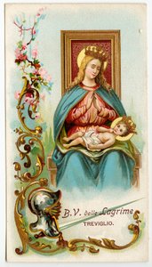 Image pieuse : La Vierge des larmes de Treviglio