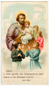 Image pieuse : Congrégation de Saint Joseph Ouvriers
