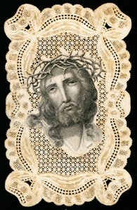 Image pieuse : Jésus-Christ couronné d