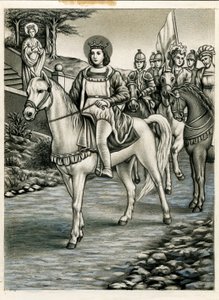 Image pieuse : Le roi Saint Louis pendant la croisade