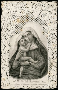 Image pieuse : Notre dame du bon secours, avec Jésus