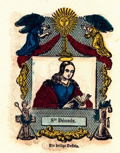 Image pieuse : Sainte Désirée. Gravure du XIXe siècle