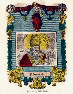 Image pieuse : Saint Nicolas. Gravure du 19e siècle Collection privée - Anonymous Anonymous