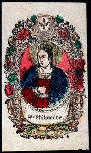 Image pieuse : Sainte Philomène. Gravure du 19e siècle Collection privée - Anonymous Anonymous