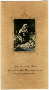 Image pieuse : La Vierge et Jésus