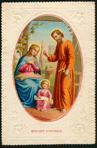 Image pieuse : La Sainte Famille (chromolithographie)