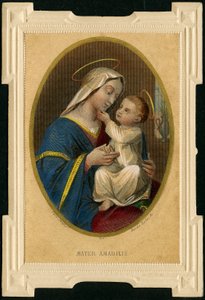 Image pieuse : Vierge Marie avec Jésus