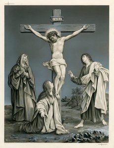 Image pieuse : la crucifixion (gravure)