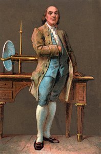 Portrait de Benjamin Franklin (1706-1790) imprimeur, éditeur, scientifique, inventeur, homme d