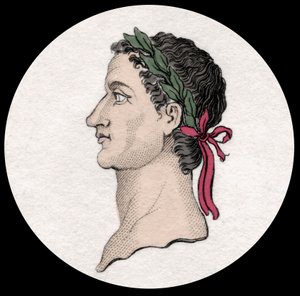 Portrait de Caius Caesar Germanicus dit Caligula (12-41), empereur romain. Gravure du 19e siècle. Milanais