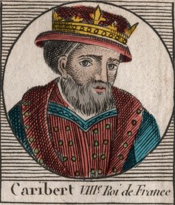 Portrait de Caribert, roi des Francs (561-567) - Caribert ou Charibert (d.567) roi des Francs - gravure de « Instruction sur l