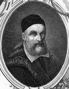 Portrait de Jacopo ou Giacomo Bassano (1518-1592) peintre italien. Gravure de 1859 dans "Les galeries d