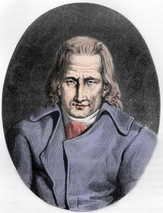 Portrait de Jacques Cazotte, auteur français - Gravure de 1863 dans « Le Livre Rouge - Histoire De L