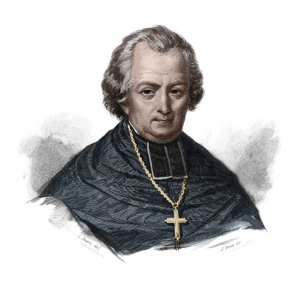 Portrait de Jean Lefebvre de Cheverus (1768-1836) cardinal français, archevêque de Bordeaux dans 