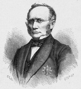 Portrait de Ludwig Windthorst (1812-1891), homme politique catholique allemand. Gravure dans Les Missions Catholiques au XIXe siècle par Louis-Eugène Louvet. Collection privée. - Anonymous Anonymous