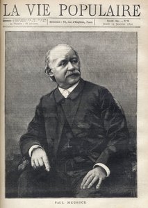 Portrait de Paul Meurice (1818-1905), écrivain français. Gravure dans « La vie populaire » - Anonymous Anonymous