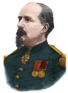 Portrait de Pierre Philippe Denfert Rochereau (Denfert-Rochereau) (1823-1878) colonel français.