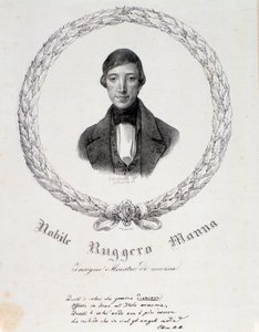 Portrait de Ruggero Manna (lithographie) - Anonymous Anonymous