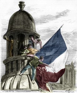 Révolution de 1830 : le drapeau tricolore sur l