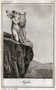Sapho (ou Sappho, VIIe siècle av. J.-C.), poétesse grecque de l