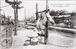 Petit métier : le maréchal ferrant chinois Photographie du début du 20ème siècle - Collection privée - Anonymous Anonymous