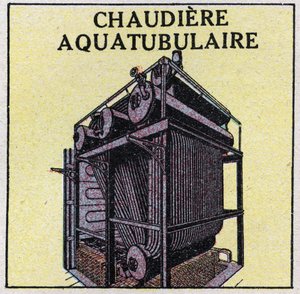 Générateurs de vapeur : chaudière aquatubulaire. Illustration anonyme de 1925. Collection privée. - Anonymous Anonymous