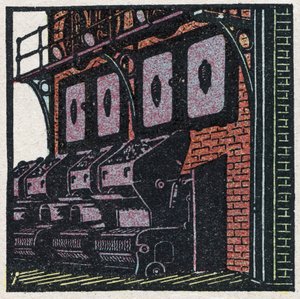 Générateurs de vapeur : batterie de chaudières. Illustration anonyme de 1925. Collection privée.