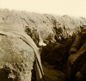 Plaque de verre stéréoscopique sur la Première Guerre mondiale