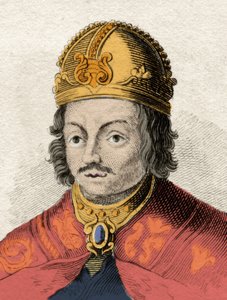Le roi de Castille Alphonse X le sage (Alfonso X el Sabio) (1221-1284) Gravure du 19e siècle. Milanais - Anonymous Anonymous