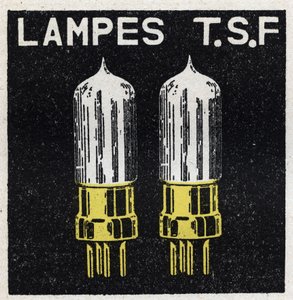 La T.S.F. : lampes T.S.F. Illustration anonyme de 1925. Collection privée. - Anonymous Anonymous