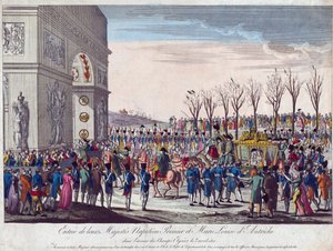Le cortège nuptial de Napoléon et Marie-Louise le 2 avril 1810