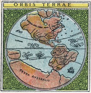 Temps: orbis terrae. Le globe avec l