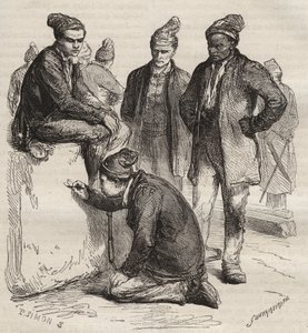 Types de galères du bagne de Brest au XIXe siècle. Gravure dans « Histoire des bagnes depuis leur création à nos jours » (1877) par Pierre Zaccone (1817-1895). Collection privée - Anonymous Anonymous