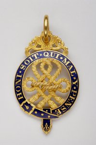 Ordre de la Jarretière: insigne de gentleman-bailli du bâton noir - Modèle adopté en 1566 - Devise « Honi soit qui mal y pense » - Anonymous Anonymous