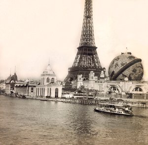 Exposition Universelle de 1900 à Paris : Le Globe Céleste et la Tour Eiffel - collection privée - Anonymous Anonymous
