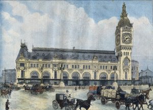 Vue de la Gare de Lyon à Paris en 1902. Gravure dans « Le Petit Parisien »