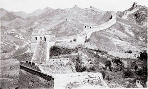 Vue de la Grande Muraille de Chine Photographie du début du 20e siècle - Anonymous Anonymous
