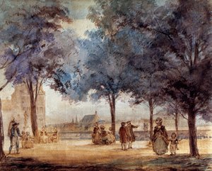 Vue de la terrasse des Tuileries à Paris en 1786