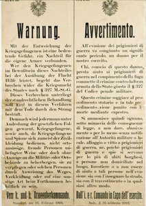 Avertissement après l