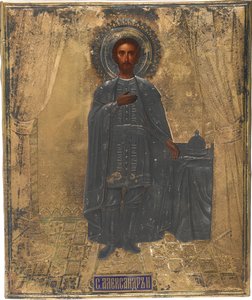 Saint Grand Prince Alexandre Nevski, 19ème siècle - Anonymous Russian icon painter