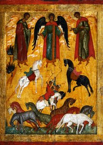 Le Miracle de Florus et Laurus, début du 16ème siècle - Anonymous Russian icon painter