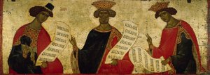 Les prophètes Daniel, David et Salomon, vers 1497 - Anonymous Russian icon painter
