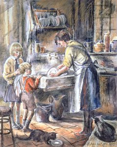 Aider à faire la vaisselle, 1975
