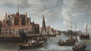 Vue de la Nieuwe Kerk à Amsterdam